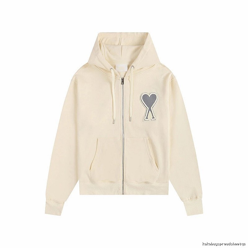 AMI Love Embroidered Cream Sweatshirt
