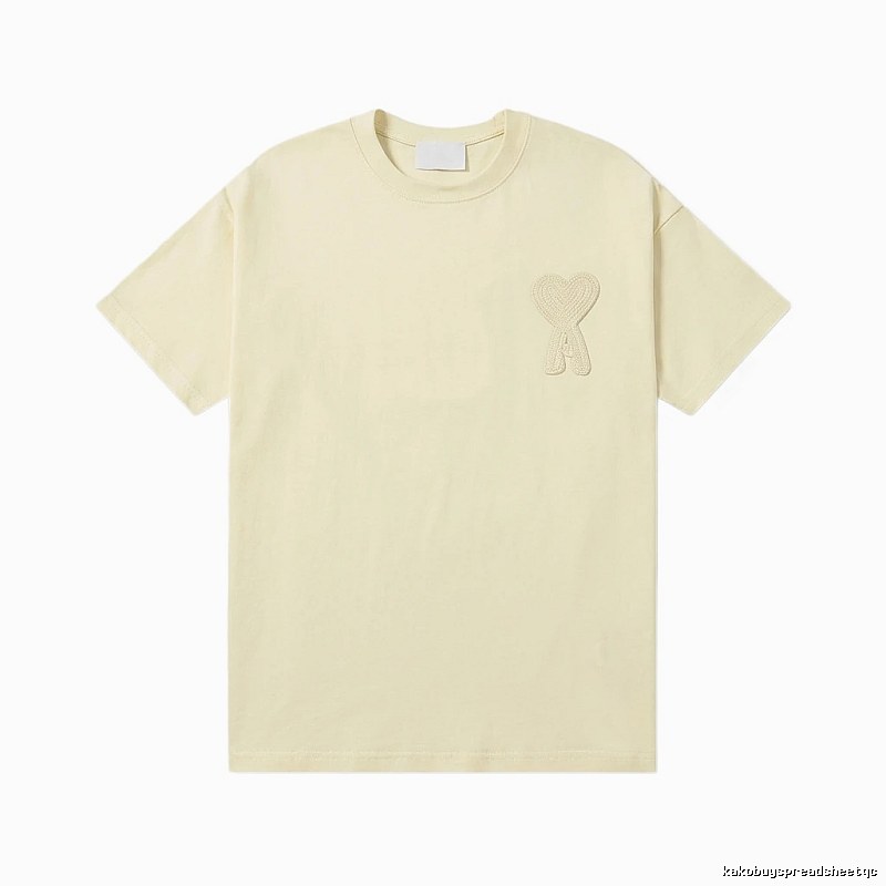 AMI Love Embroidery Simple Style T-shirt