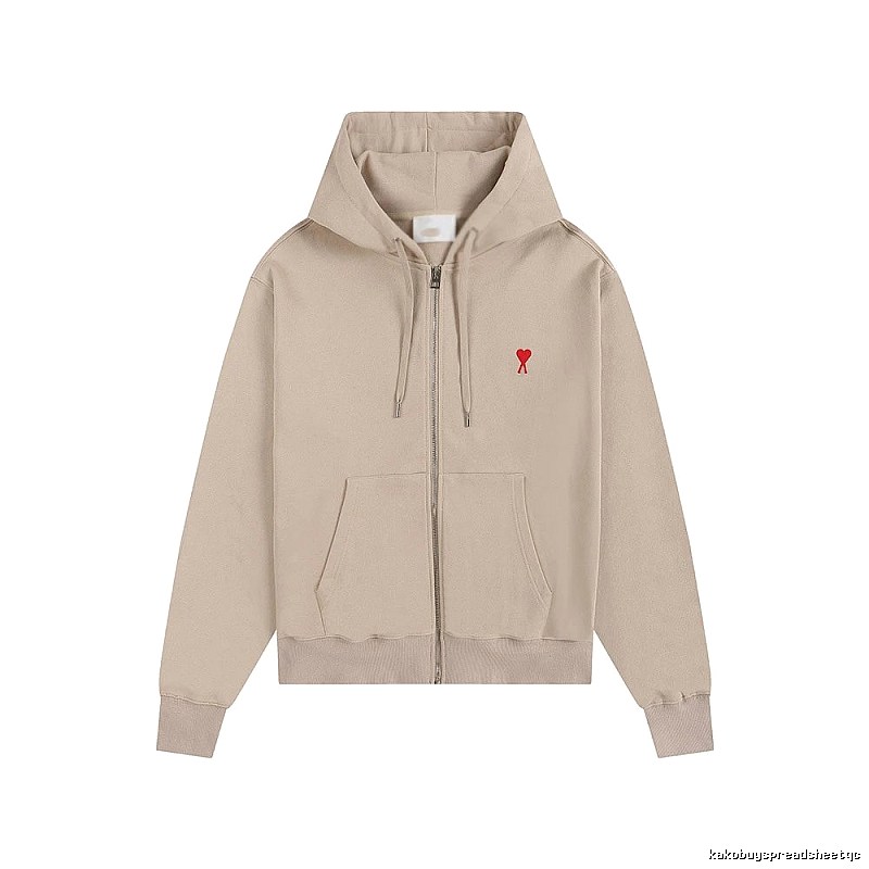 AMI Love Minimalist Style Beige Cardigan