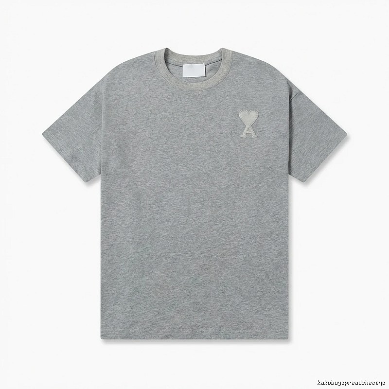 AMI Love Simple Style Gray T-shirt