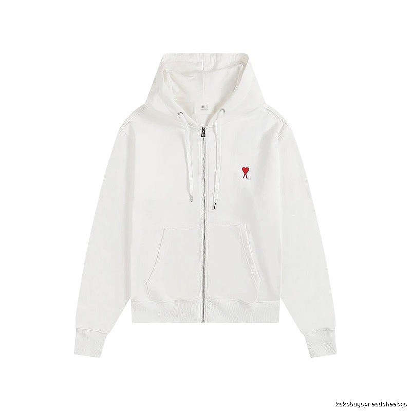 AMI Love Simple Style White Sweatshirt