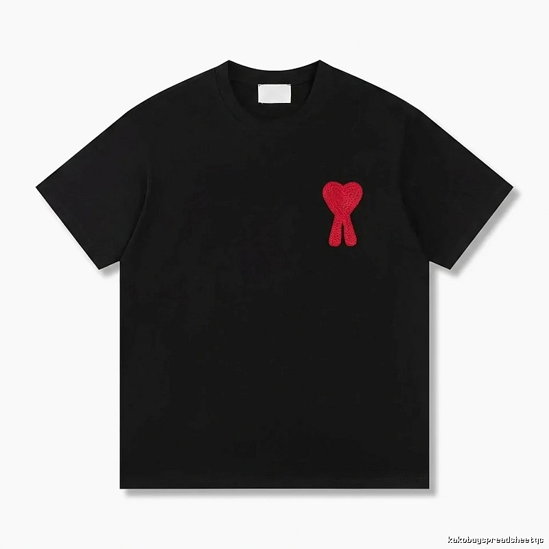 AMI Love Trendy Brand Black T-shirt