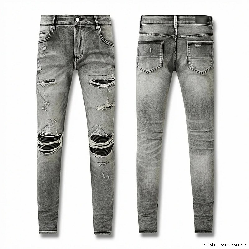 AMI Ripped Trendy Brand Jeans
