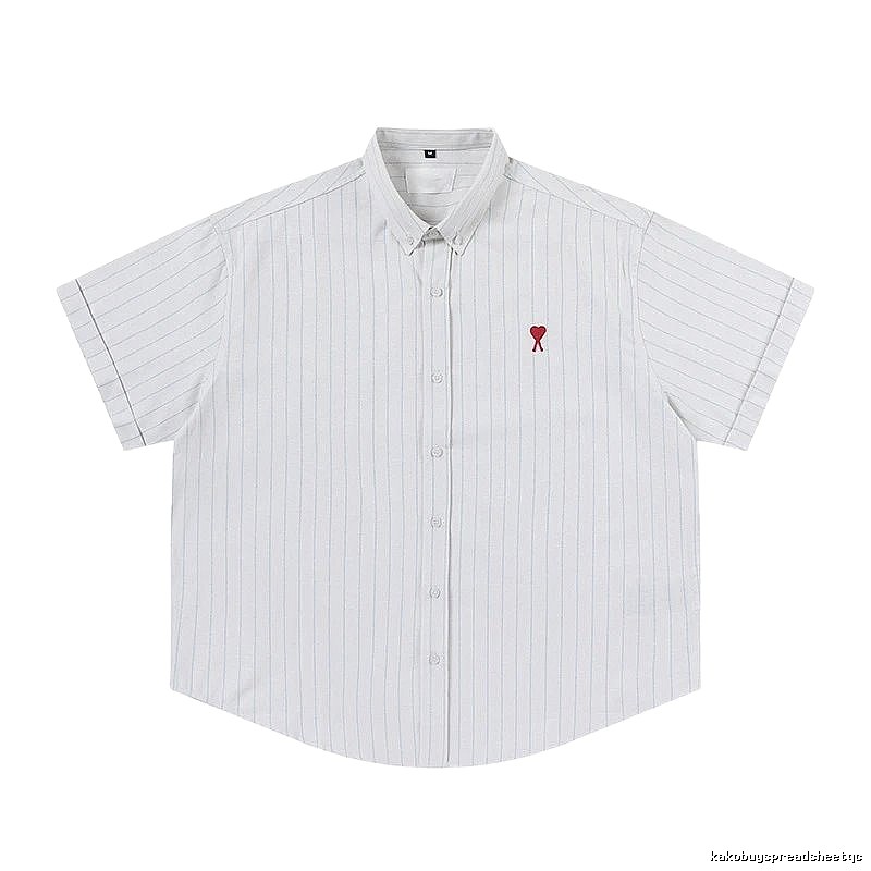 AMI Stripe Simple White Shirt