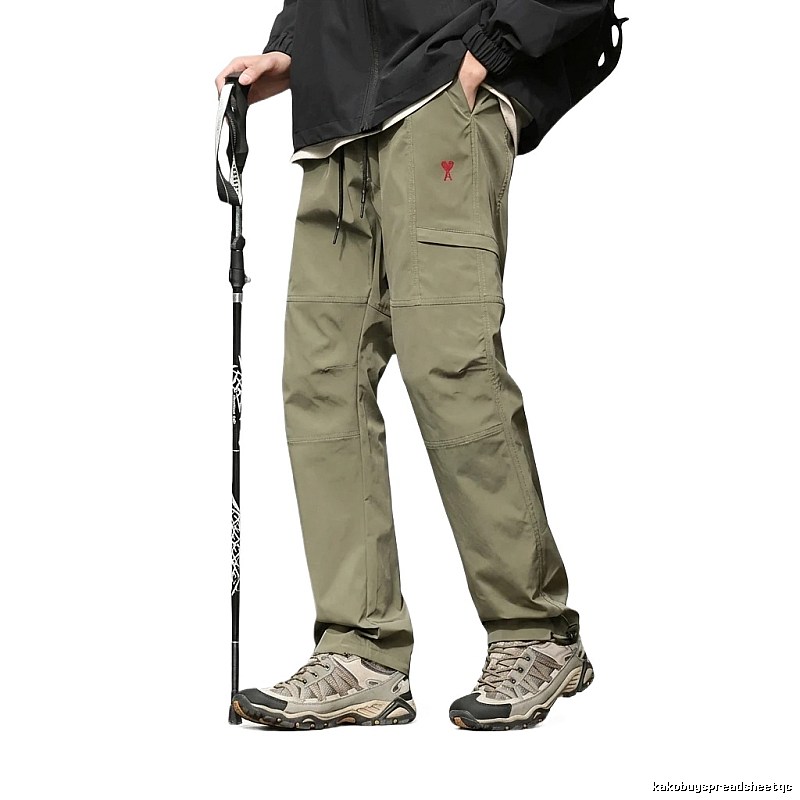 AMI Workwear Style Khaki Long Pants