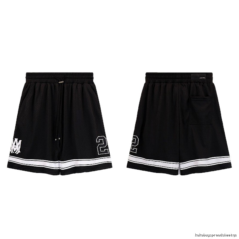 AMIRI American Basketball Style Black Athletic Shorts