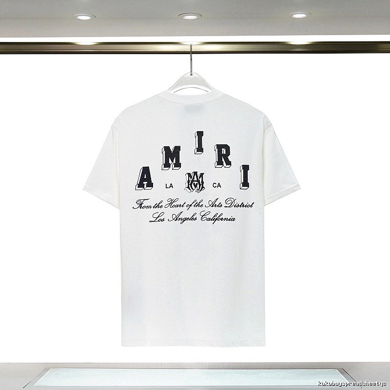 Amiri Daily Graphic T-shirt White Blue Amiri with Visual Detail