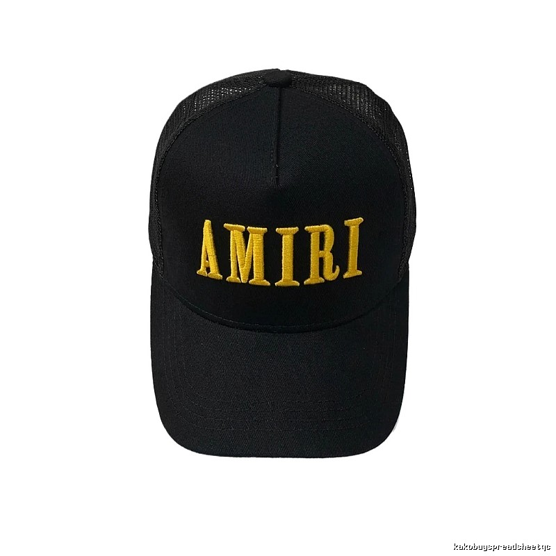 AMIRI letter embroidery black cap