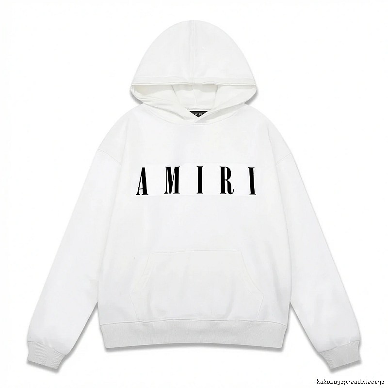 AMIRI minimalist style white hoodie