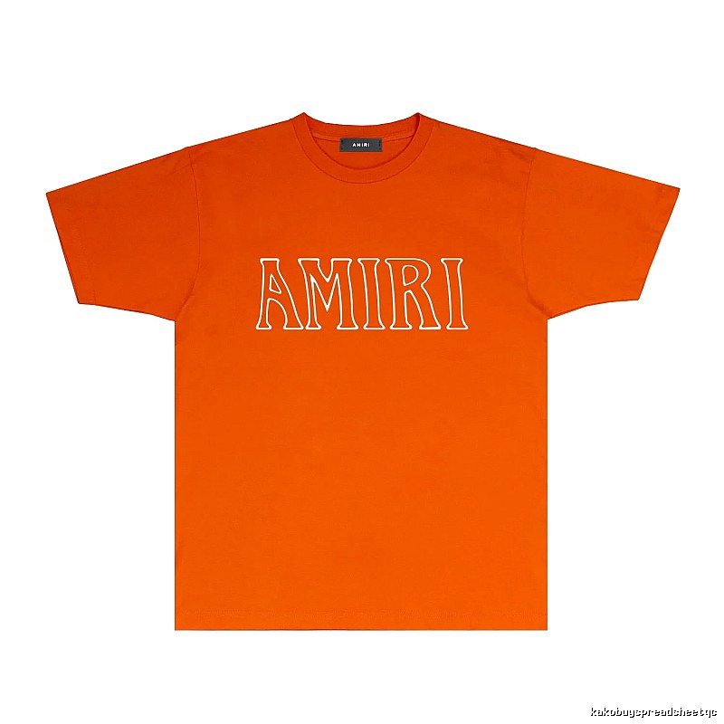 AMIRI Orange Minimalist Style T-shirt