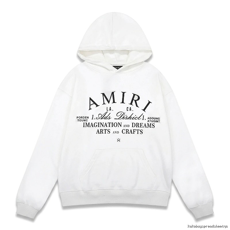 AMIRI retro-style white hoodie