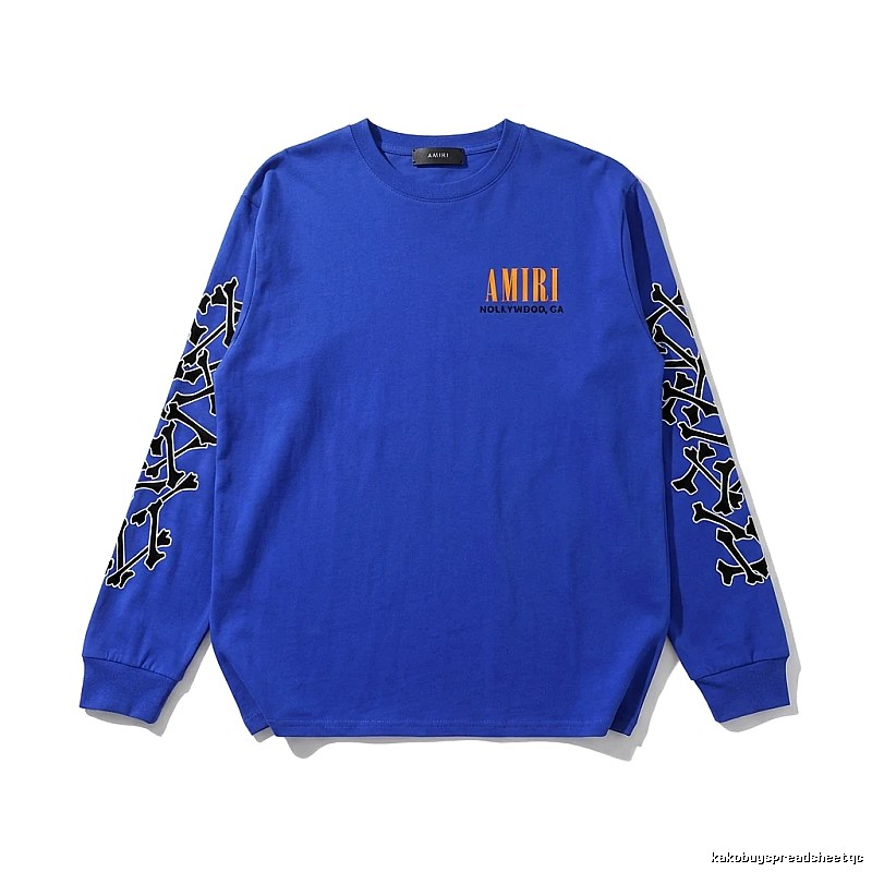 AMIRI Skull Print Trendy Blue Sweatshirt