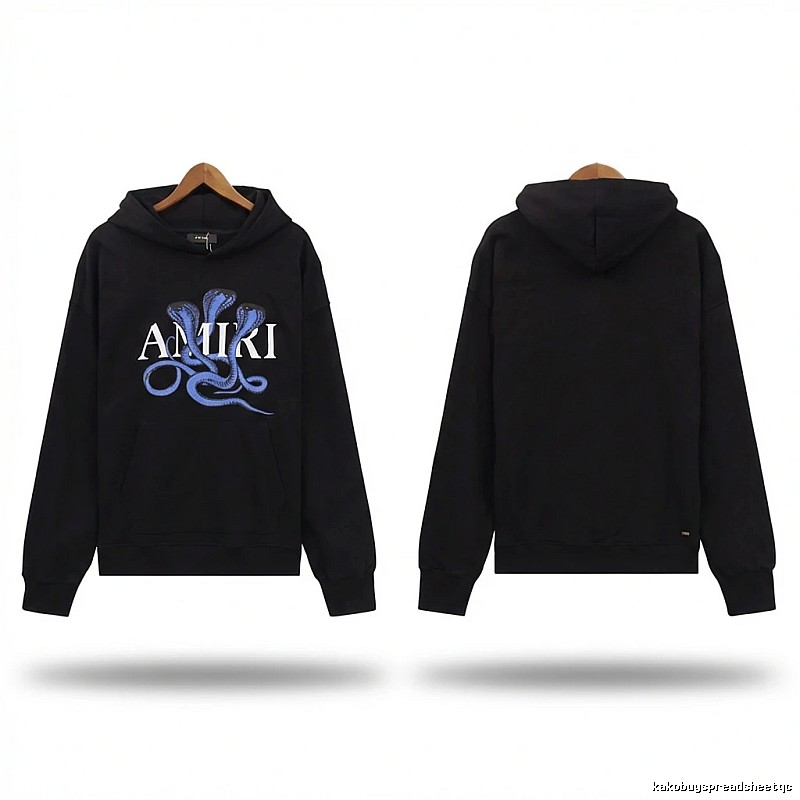 AMIRI Snake Pattern Trendy and Cool Black Sweatshirt