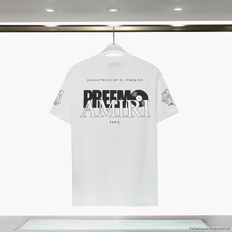 Amiri Sport Graphic T-shirt White Blue Amiri for Warm Weather