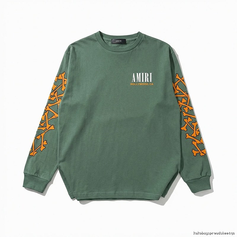 AMIRI Trendy and Cool Style Olive Green Sweatshirt