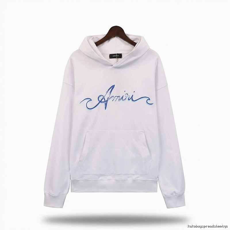 AMIRI white minimalist hoodie