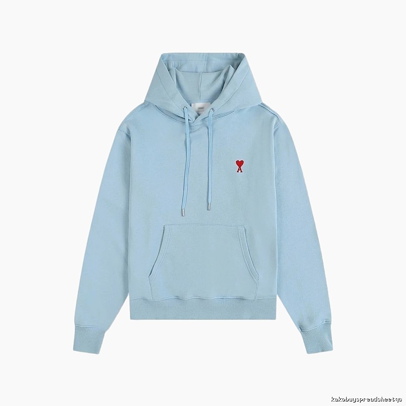 AMI's Light Blue Hoodie with a Simple and Lovely Style