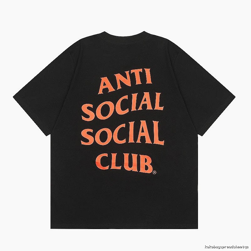 Anti Social Social Club Classic Logo T-shirt Black Orange Anti for Daily Styling