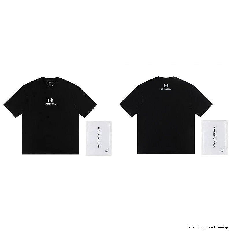 Balenciaga Co-branded Street Style Black T-shirt