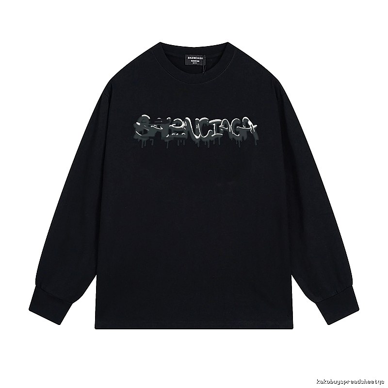 Balenciaga graffiti-style black long-sleeve