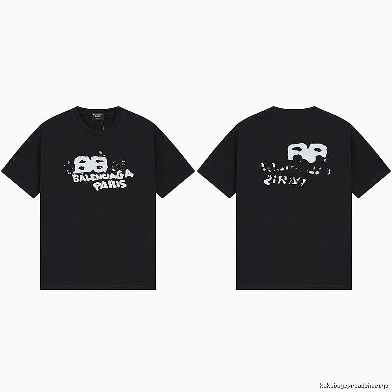 Balenciaga graffiti-style black T-shirt