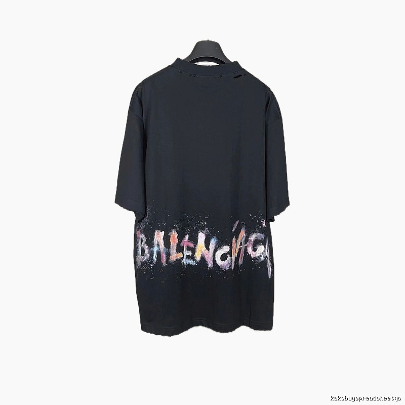 Balenciaga graffiti-style black T-shirt