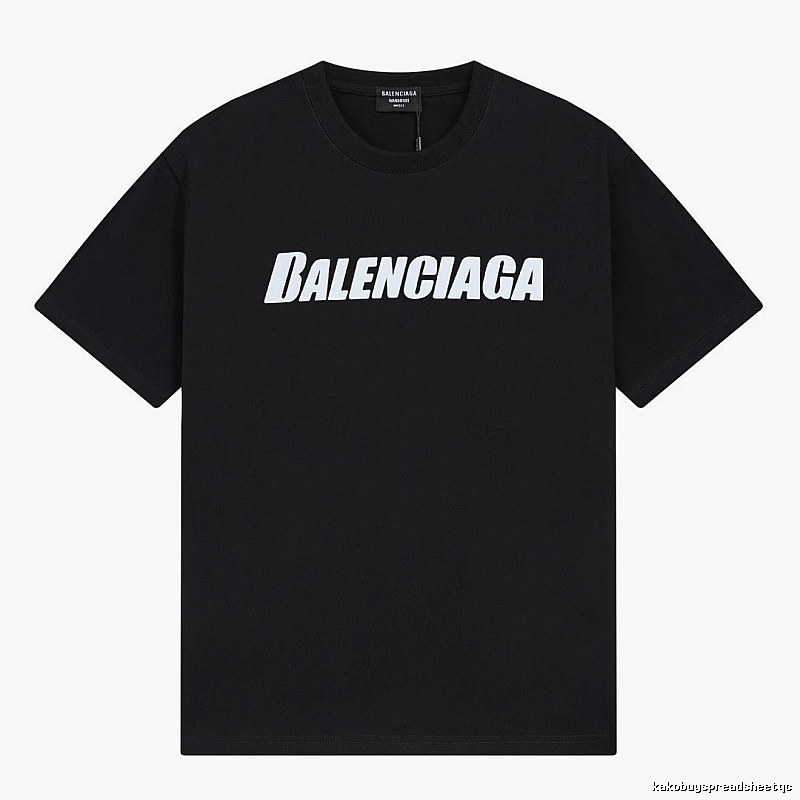 Balenciaga Letter Print Street Style Black T-Shirt