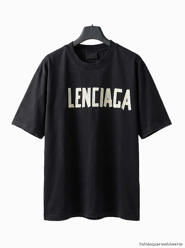 Balenciaga letter-style black T-shirt