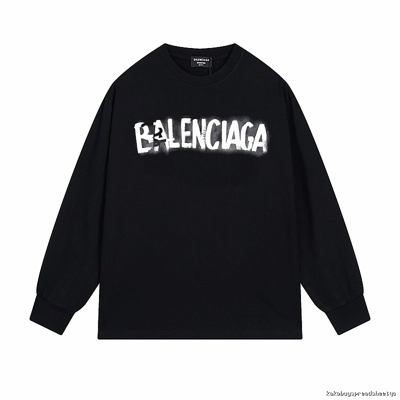 Balenciaga letter style black T-shirt