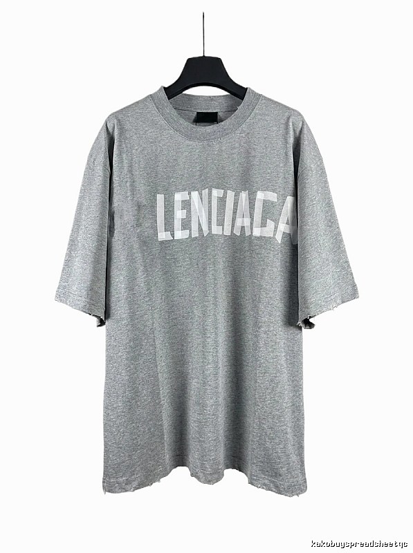 Balenciaga letter-style gray T-shirt