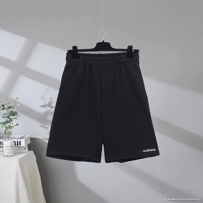 Balenciaga minimalist style black shorts