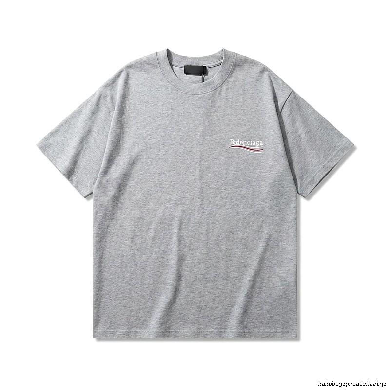 Balenciaga minimalist-style gray T-shirt