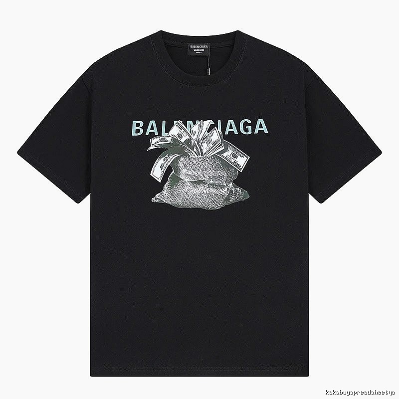 Balenciaga Money Bag Style Black T-shirt