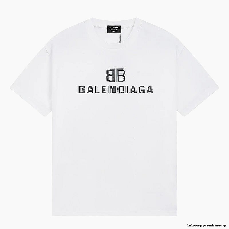 Balenciaga pixel-style white T-shirt