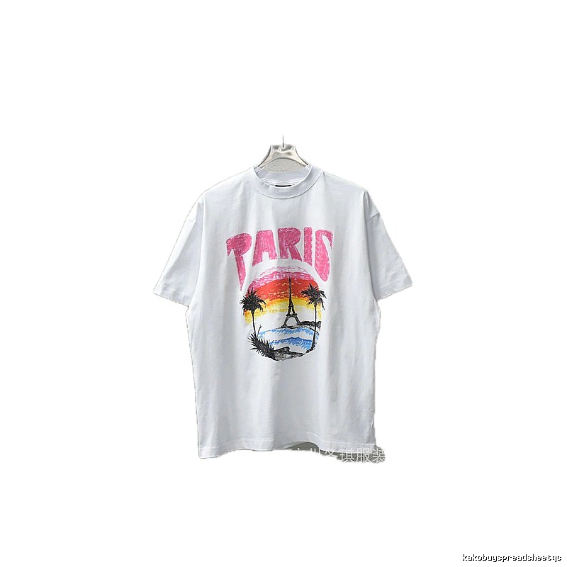 Balenciaga Printed Casual White T-shirt