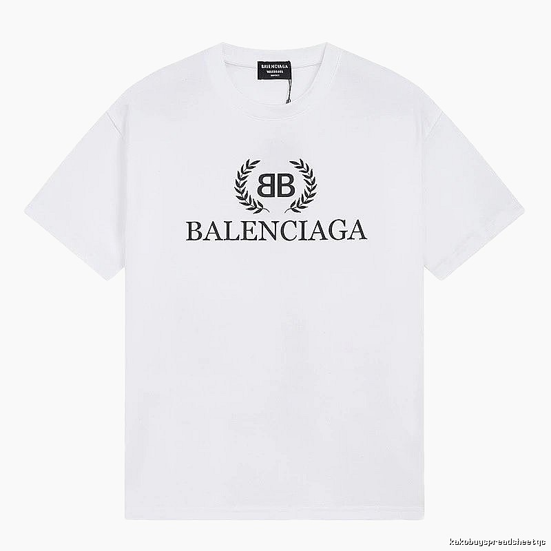 Balenciaga Printed Simple White T-shirt