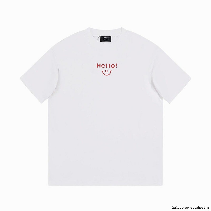 Balenciaga Smile Collection Minimalist Style White T-shirt