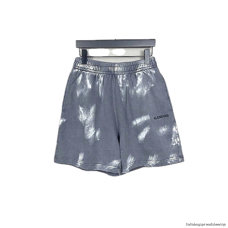 Balenciaga tie-dye style grey shorts