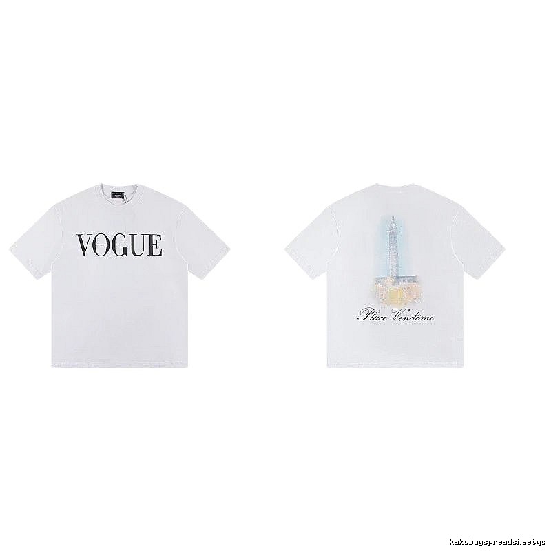 Balenciaga VOGUE Printed Trendy White T-Shirt