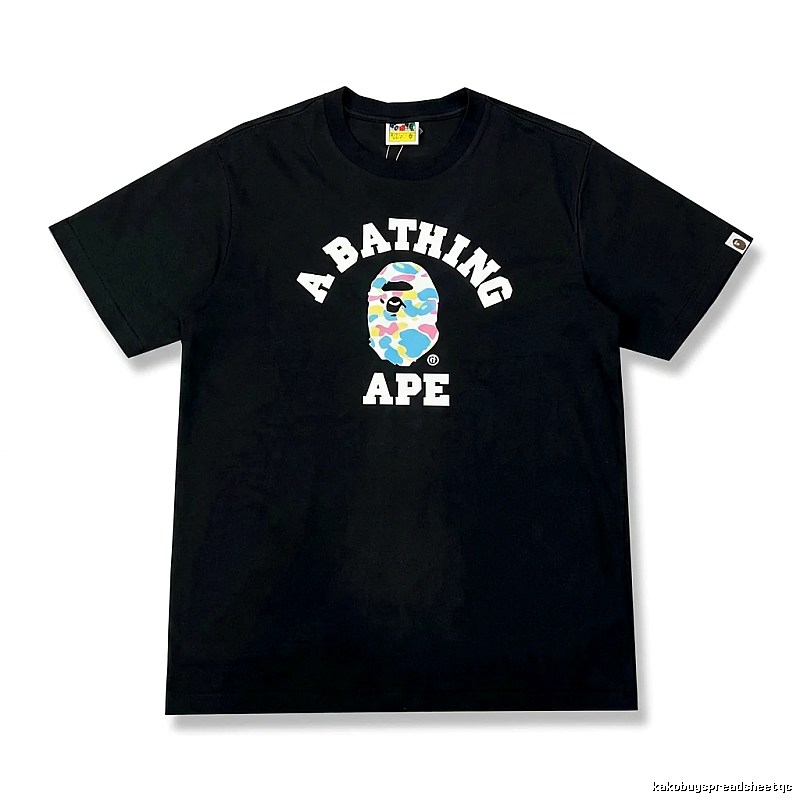 Bape Ape Camouflage Style Black T-shirt