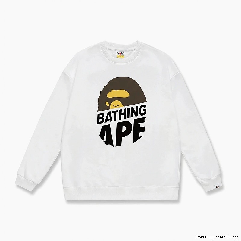 Bape Ape Head Casual White Sweatshirt