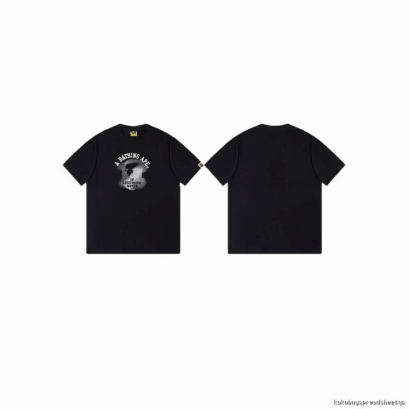 Bape Ape Head Minimalist Style Black T-shirt