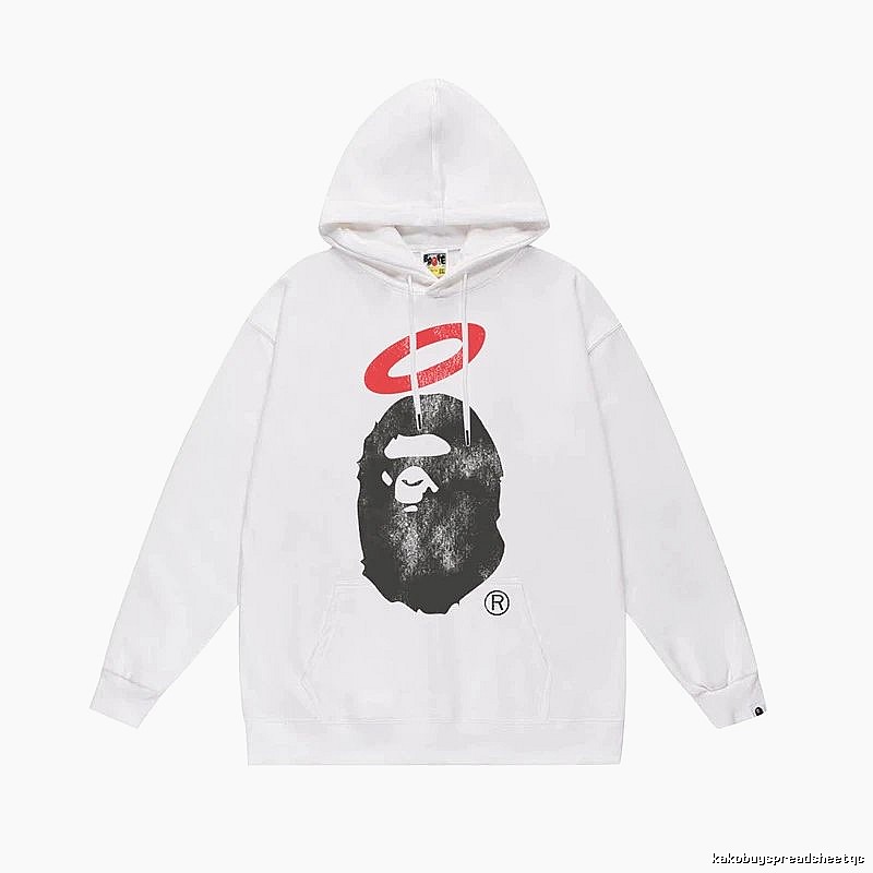 Bape Ape Head Trendy Cool Style White Sweatshirt