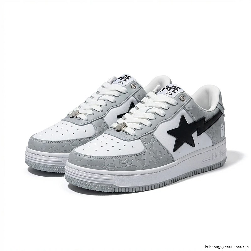 Bape Black and Grey Trendy Sports Shoes