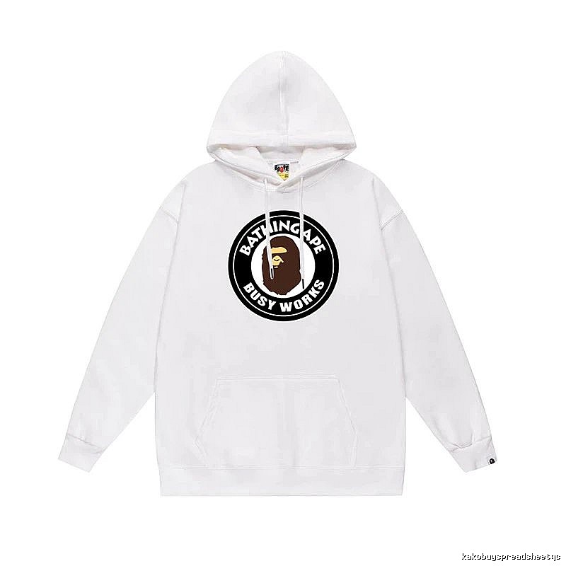 Bape Black Label Casual Style White Hoodie