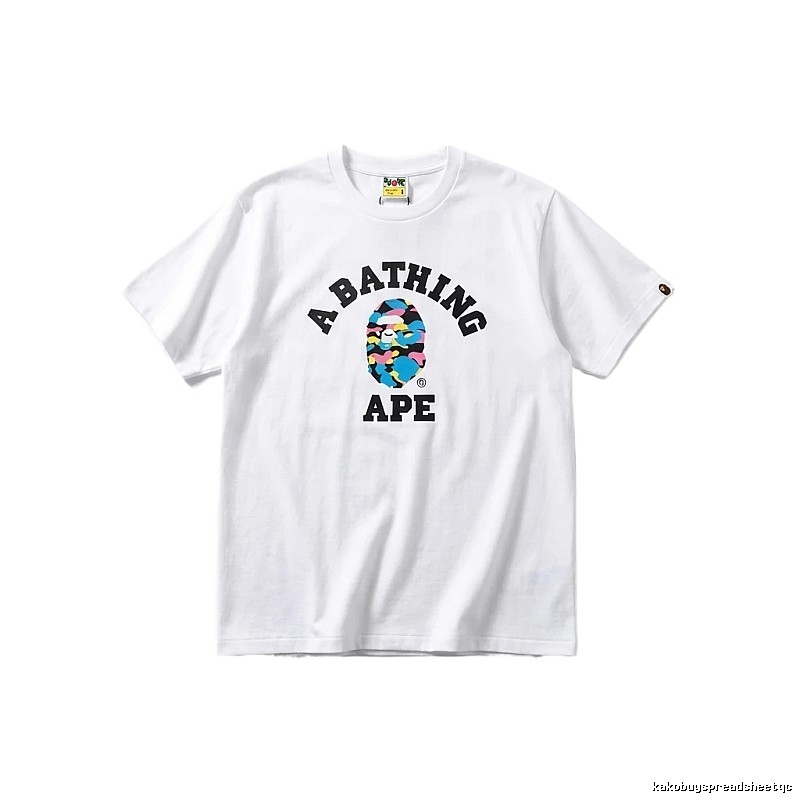 Bape Camouflage Alphabet White T-shirt