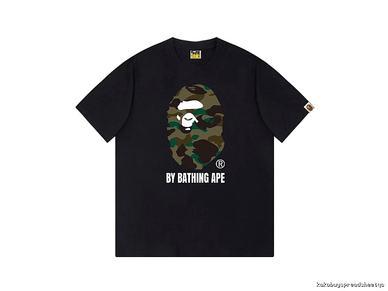 Bape camouflage style black T-shirt