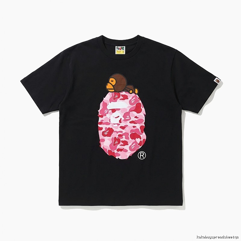 Bape camouflage style black T-shirt