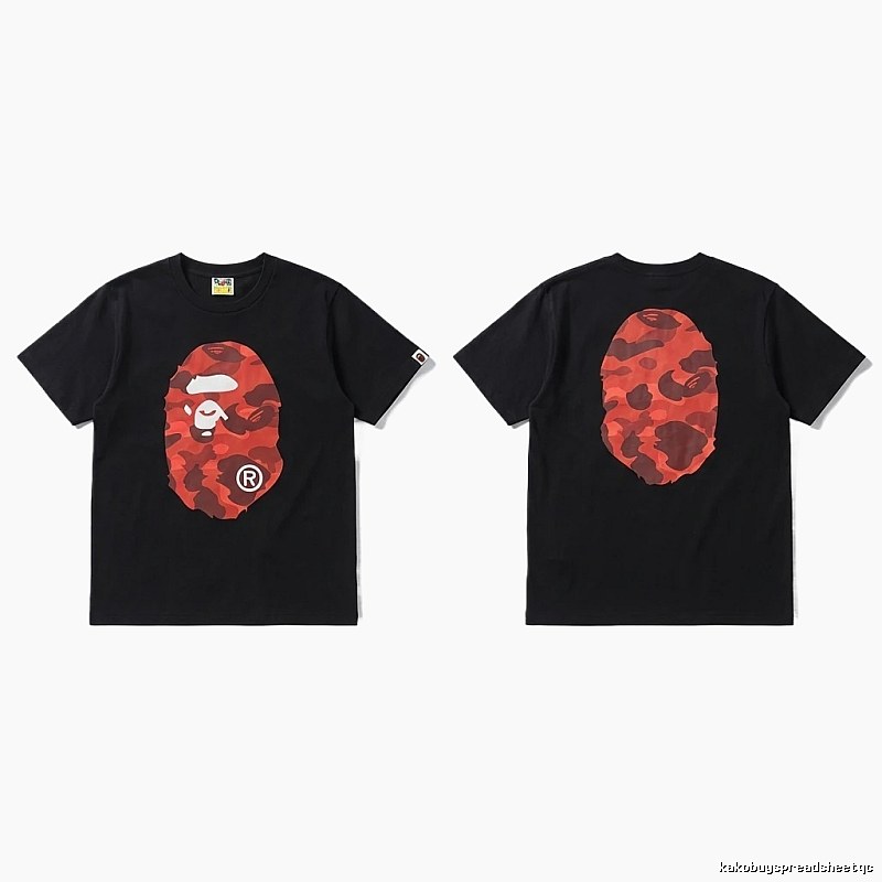 Bape camouflage style black T-shirt
