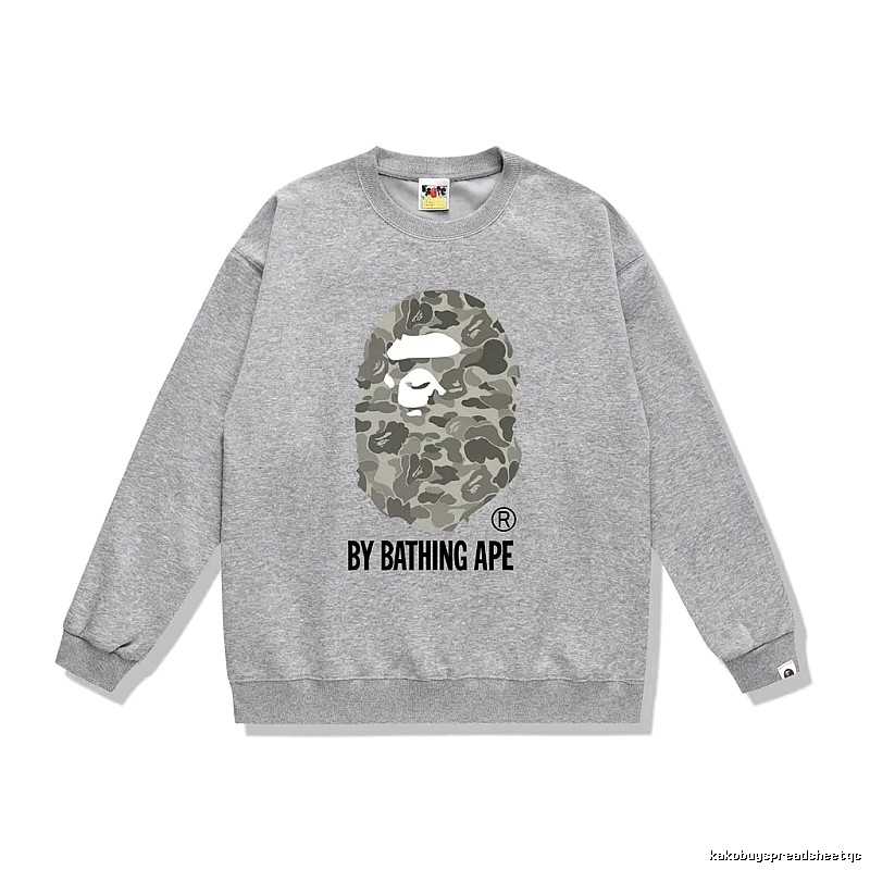 Bape camouflage-style grey sweatshirt